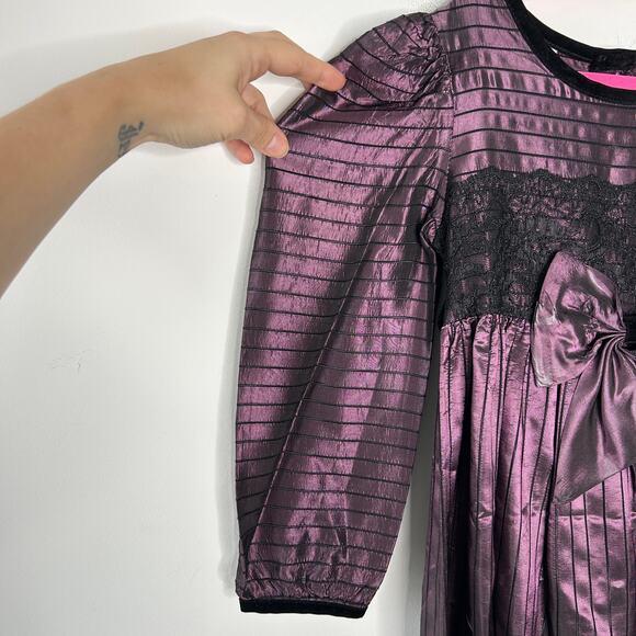 JO LENE Vintage Gothic Dress Girls Sz 6 Halloween Haunted Goth Wednesday Costume - Picture 3 of 9